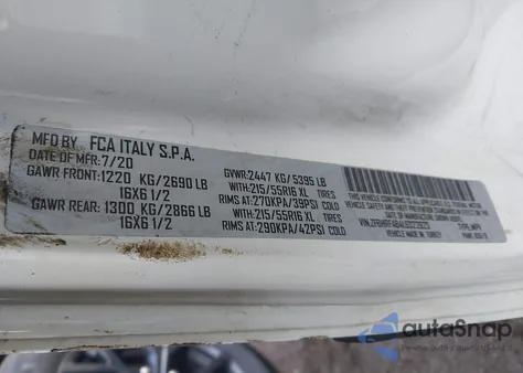 2020 Ram Promaster City Tradesman from USA, damaged, VIN ZFBHRFAB4L6S22623